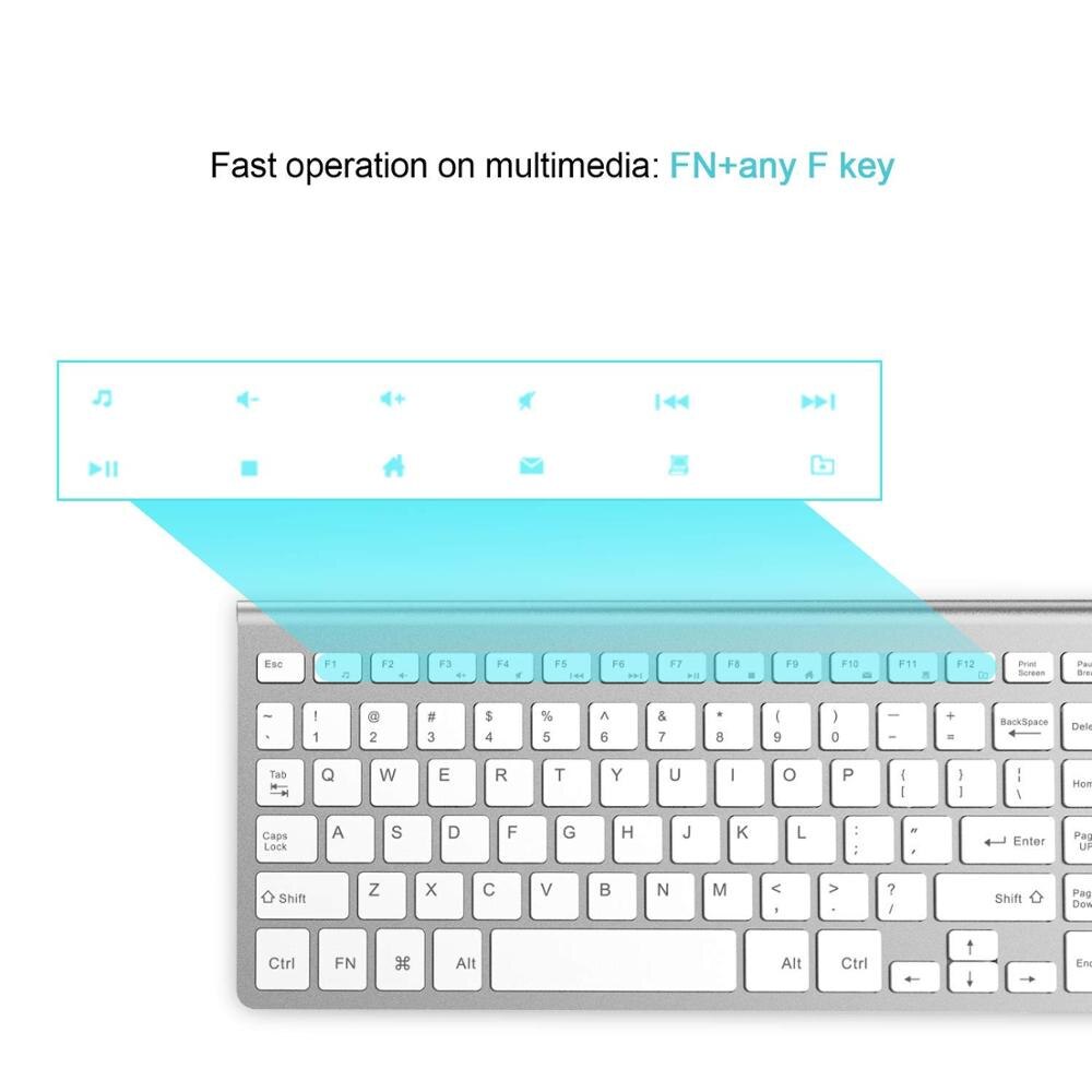 Wireless Keyboard And Mouse Suit, Accord With Ergonomics, Mute, Portable, Compatible With Mac And Windows System