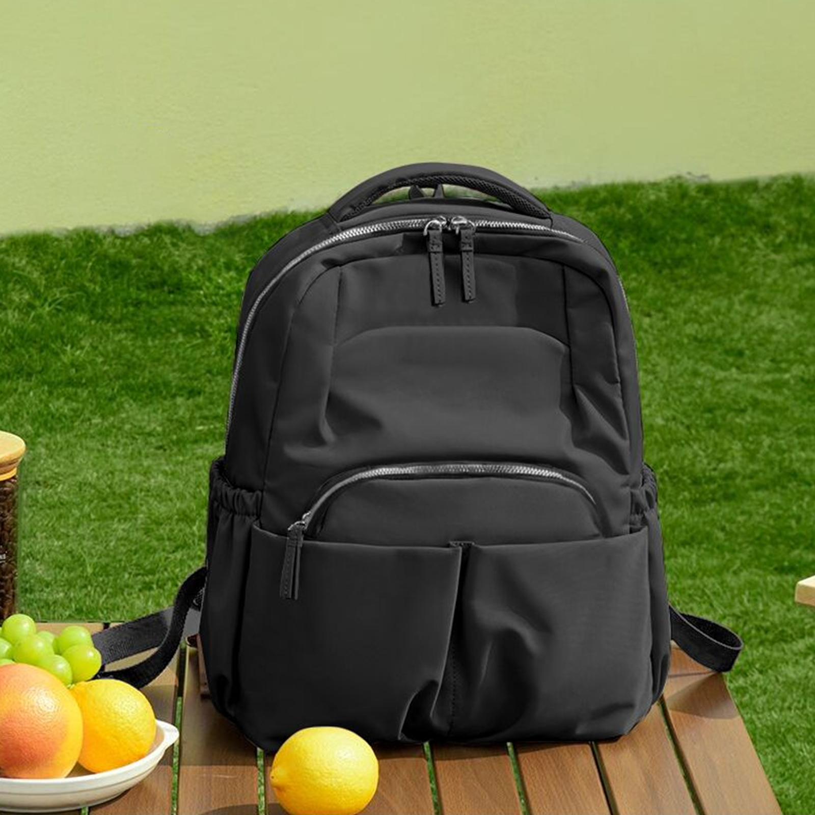 Plecak damski Feminina Plecak o dużej pojemności Casual Mochila Wszechstronny plecak na co dzień Damska torba na ramię Wodoodporny plecak nylonowy: Black