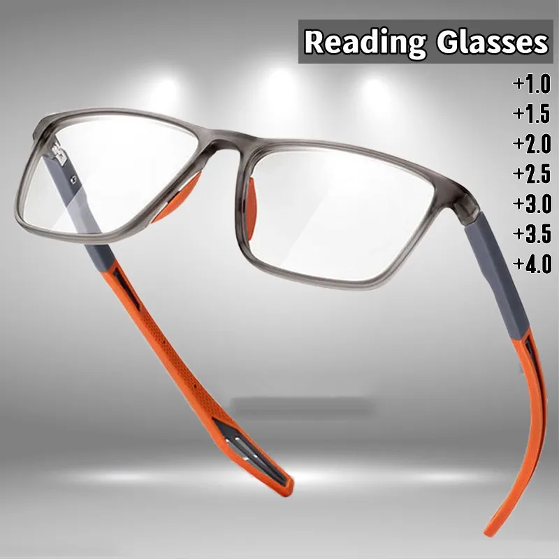 Gafas de lectura TR90 Vintage con bloqueo de luz azul, gafas para hipermetropía para hombres y mujeres, lentes HD ultraligeras, gafas de visión de lejos, dioptrías
