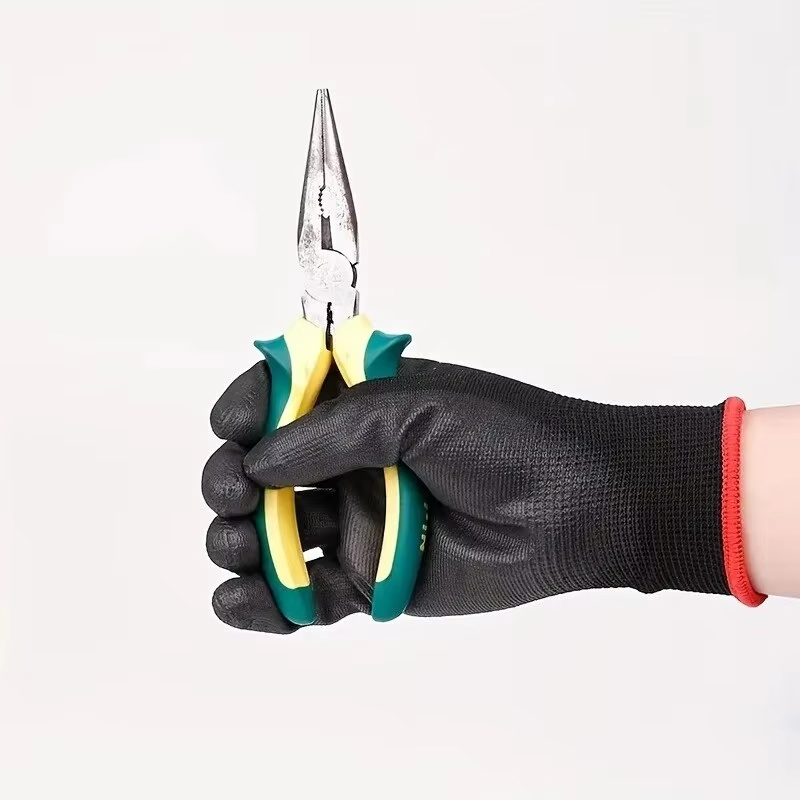 10 paar ESD-bescherming Veiligheidshandschoenen Veiligheid Werk Slijtvaste reparatiehandschoenen Palm gecoate handschoenen Timmerman Reparateurbenodigdheden