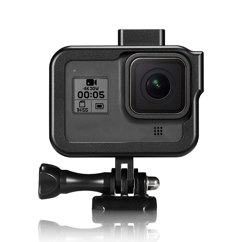 -Beschermende Frame Case + Selfie Stick Voor Gopro Hero 8 Action Camera Grens Cover Behuizing Mount Voor Gopro hero 8 Accessoire