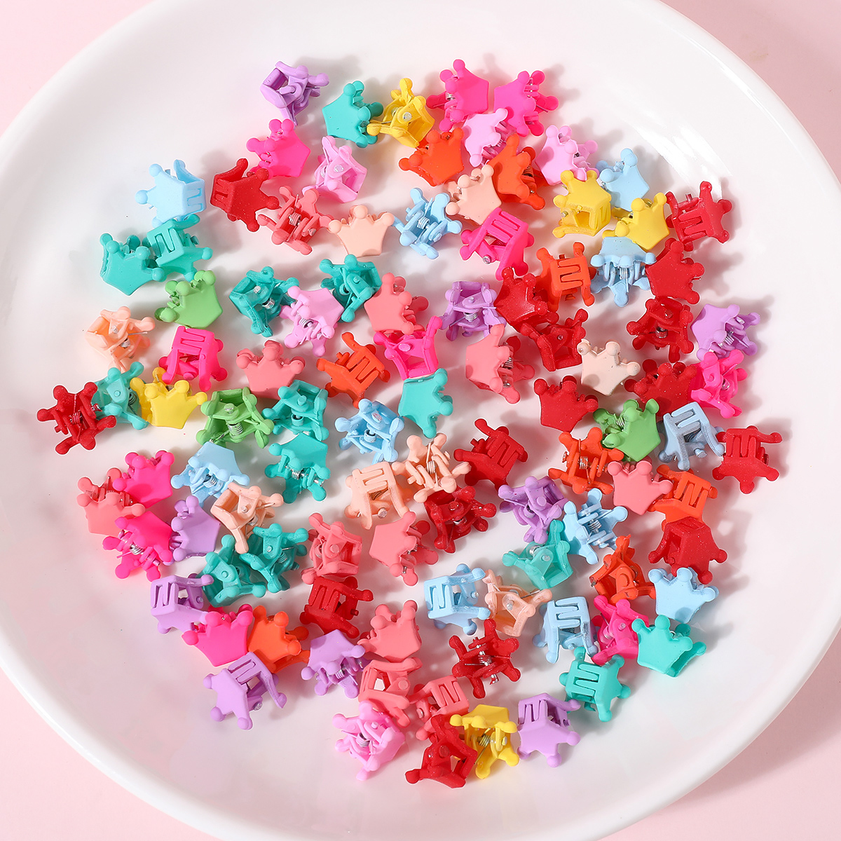 50 Uds. Pinzas para el cabello de dibujos animados bonitos para niñas, pinza pequeña con forma de flor y estrella, pinza para el pelo pequeña, horquilla dulce para niños, accesorios para el cabello de