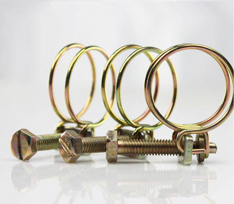 20 stks Slangklem Voor Auto uitlaatpijp Slang Clips Verstelbare Dubbele draad Water Auto uitlaatpijp Slangpilaar Klem Pijp Clip Hoop