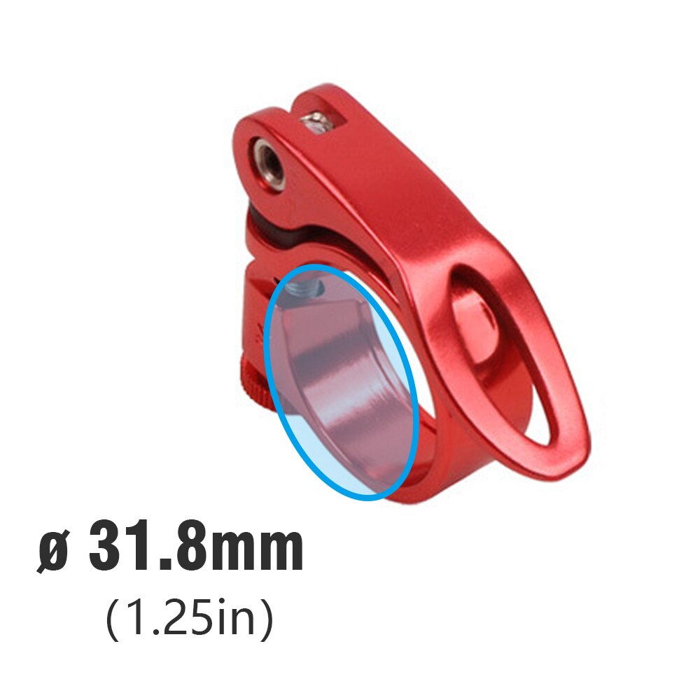 Zadel Klem Voor Fiets Zadelpen 26.6 \ 31.8 \ 34.9Mm Mtb Mountainbike Racefiets Zadel Zadelpenklem fiets Onderdelen Accessoires: 31 8mm Red