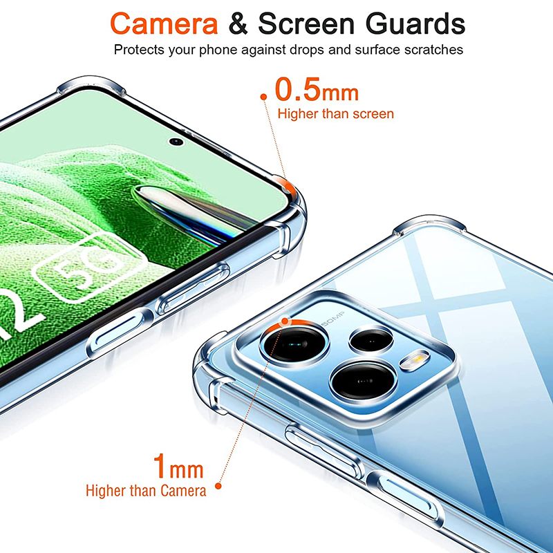 Coque arrière transparente Ultra fine en Silicone, souple et antichoc, pour Xiaomi POCO X5 X4 X3 X2 F5 F4 F3 F2 M5 M4 M3 M2 Pro GT