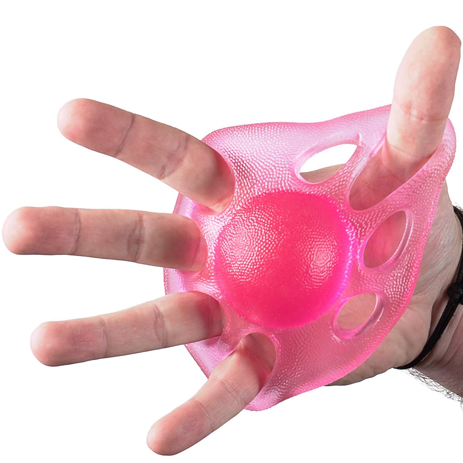 Hand Exerciser - Grip, Forearm Wrist Strengthener - Squeeze and Flex Finger Extension Trainer Therapy Stress Ball Training, Ph