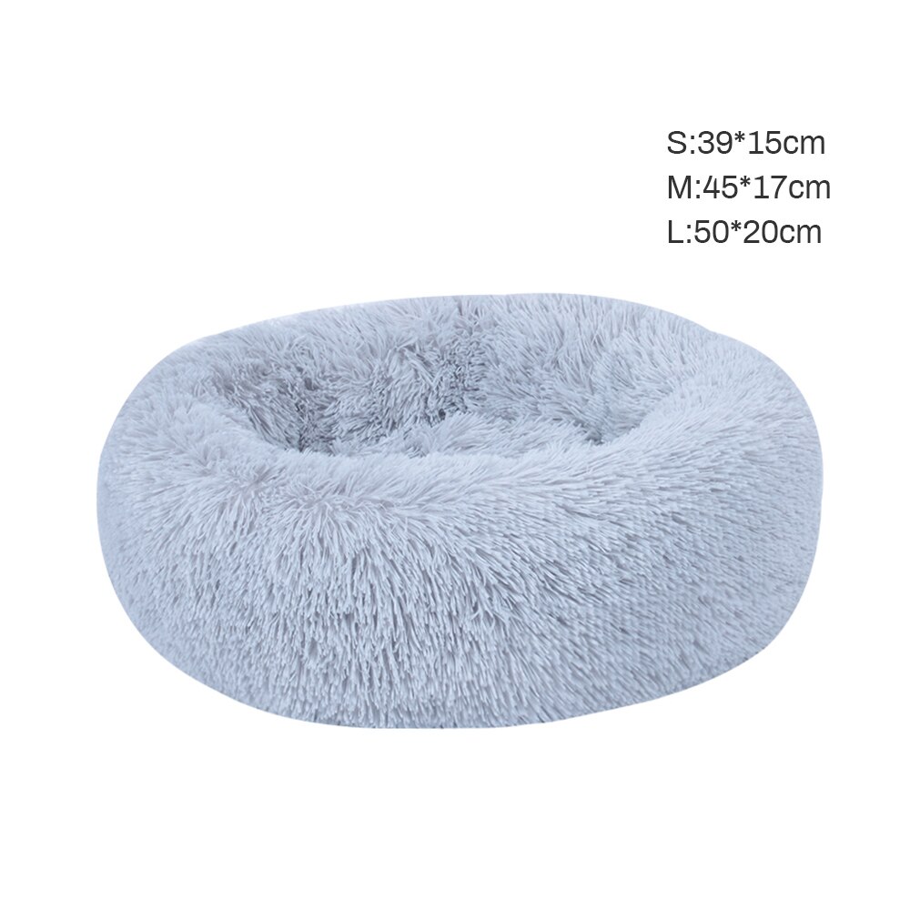 Ronde Hond Bed lange pluche Hond Kennel Wasbare Kat Huis Zachte Katoen Matten Sofa Voor kleine grote Hond Chihuahua Hond mand huisdier bed