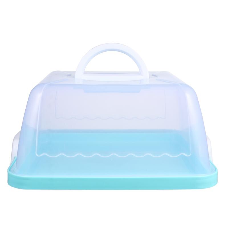 Draagbare taartdoos, handzame cupcake-drager, verzegelde verpakking, dessertcontainer, verjaardagsvoedselbewaardoos: Blauw