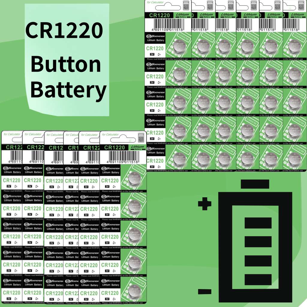 5-50 langlebige  cr1220 lm1220 br1220 lithium-batterien für uhrenfernbedienungen, tasten 3v taschenrechner 1220 led-beleuchtung und knöpfe (knopfzellen)