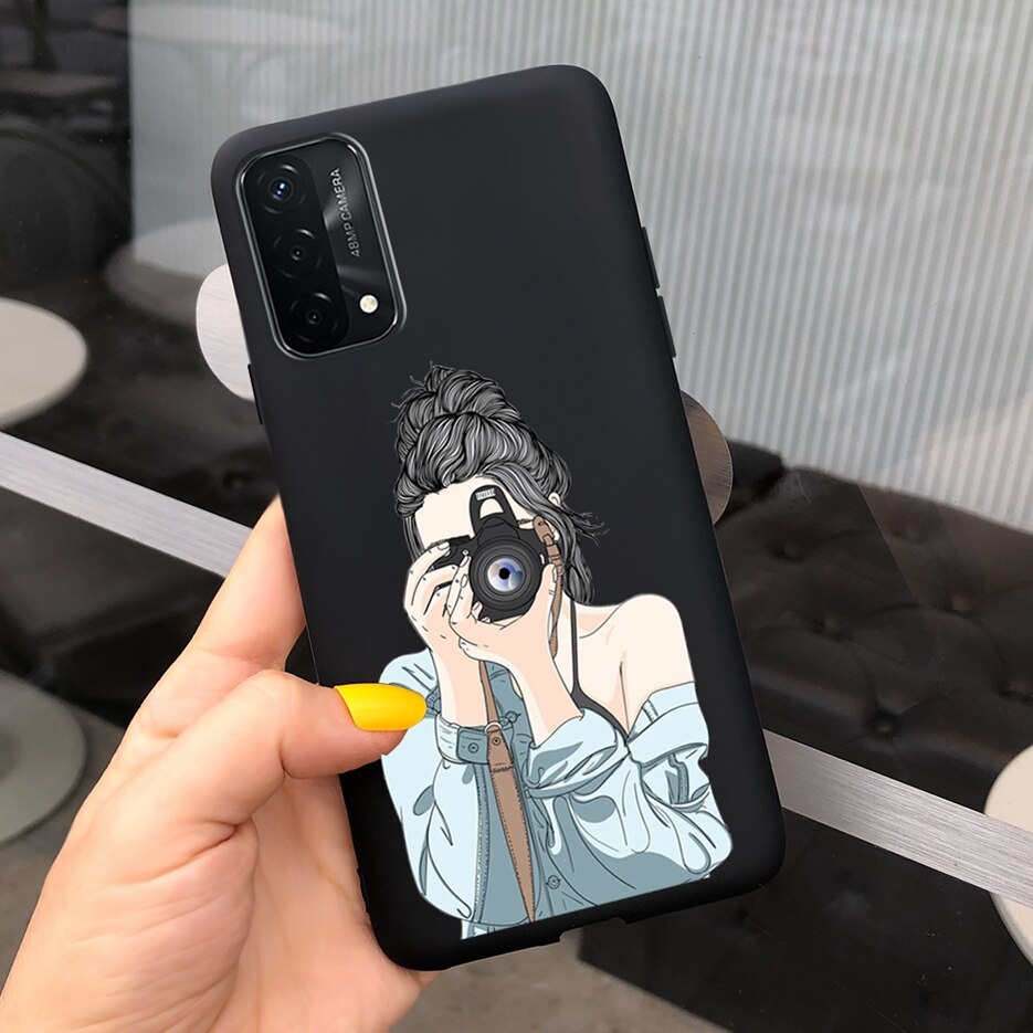 Hübsche mädchen-hülle für oppo reno 6 lite, silikon-Sanft-tpu-hülle, handyhülle für oppo reno 6 lite, reno 6 #39 rückseite 6.43 #39
