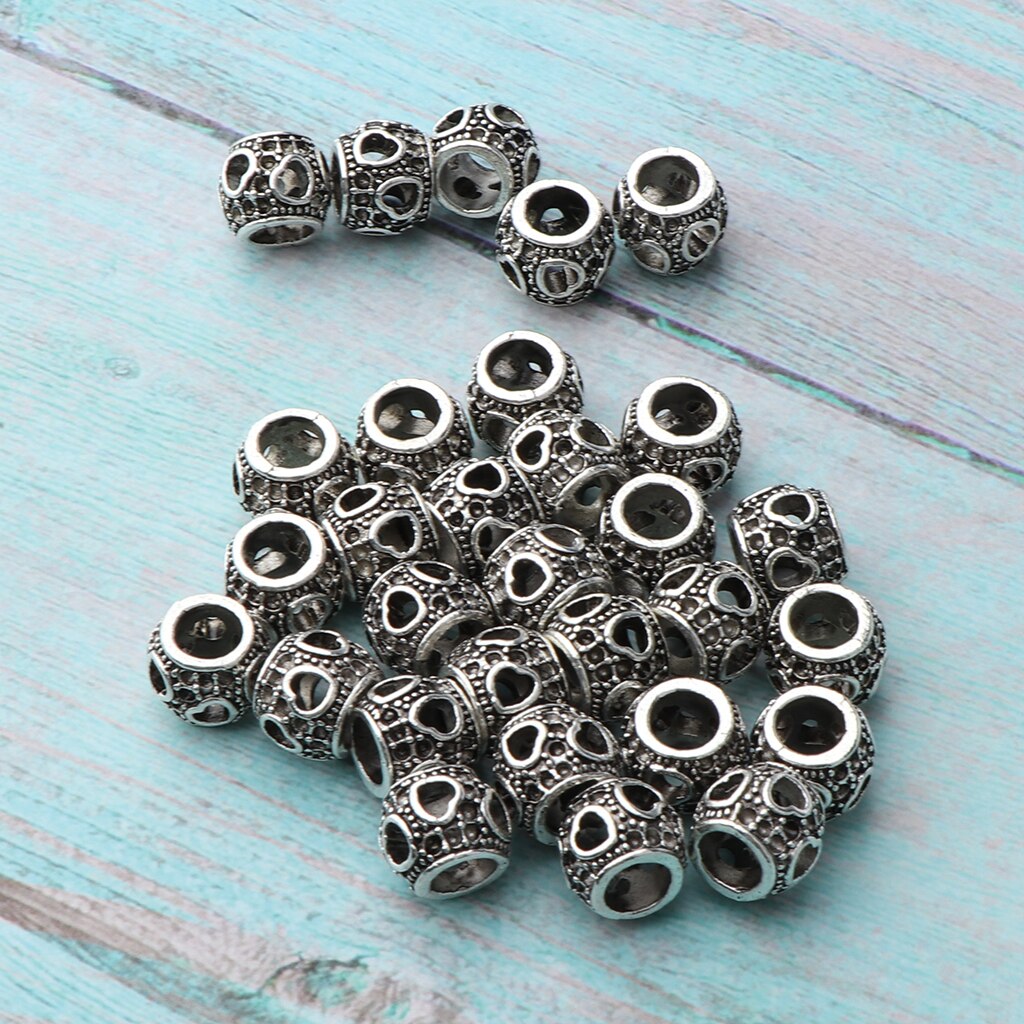 Set of 30, Dreadlocks Hair Beards Beads Alloy Dread Locks Metal Cuffs Hair Decors Braiding Hair Jewels
