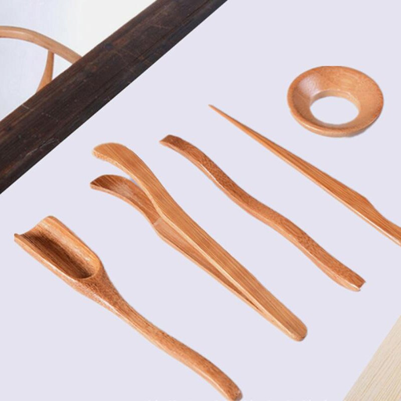 Tea Ceremony Tools Six Gentlemen Bamboo Tea Accessories Kung Fu Tea Cereamony Set Chinese Tea Bamboo Utensils 6pcs/set