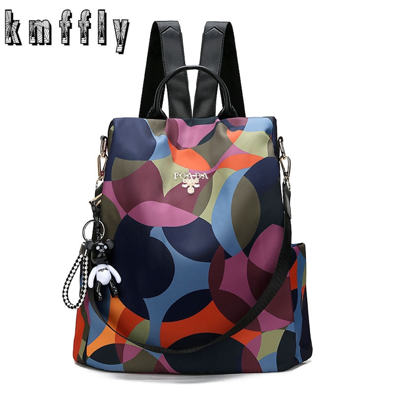 KMFFLY Mochila informal antirrobo Mochila para niñas adolescentes mujeres Oxford multifunción Mochila escolar Sac A Dos mochilas