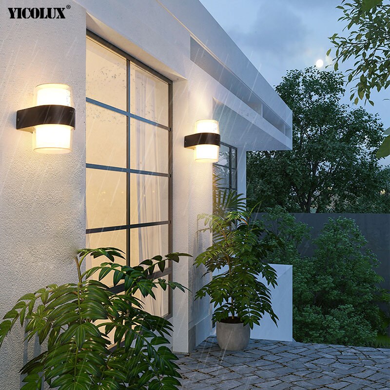 Moderne Outdoor Waterdichte IP65 Wandlamp LED Verlichting Voor Binnenplaats Licht Gangpad Balkon Gang Decoratieve Verlichting Veranda Tuin