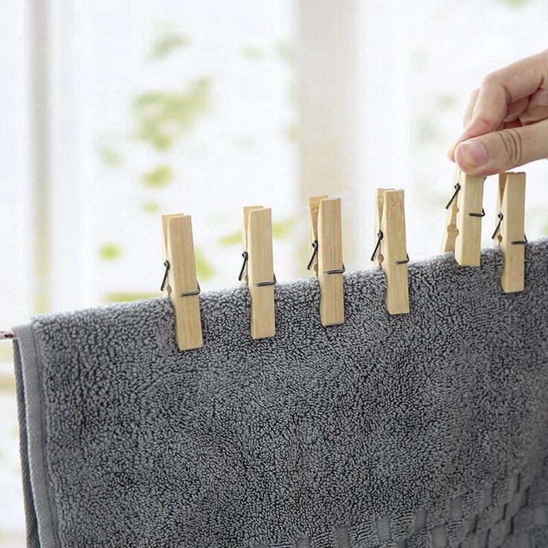 20 Pcs 60Mm Natuurlijke Houten Clips Voor Foto Clips Wasknijper Craft Decoratie Clips Pinnen
