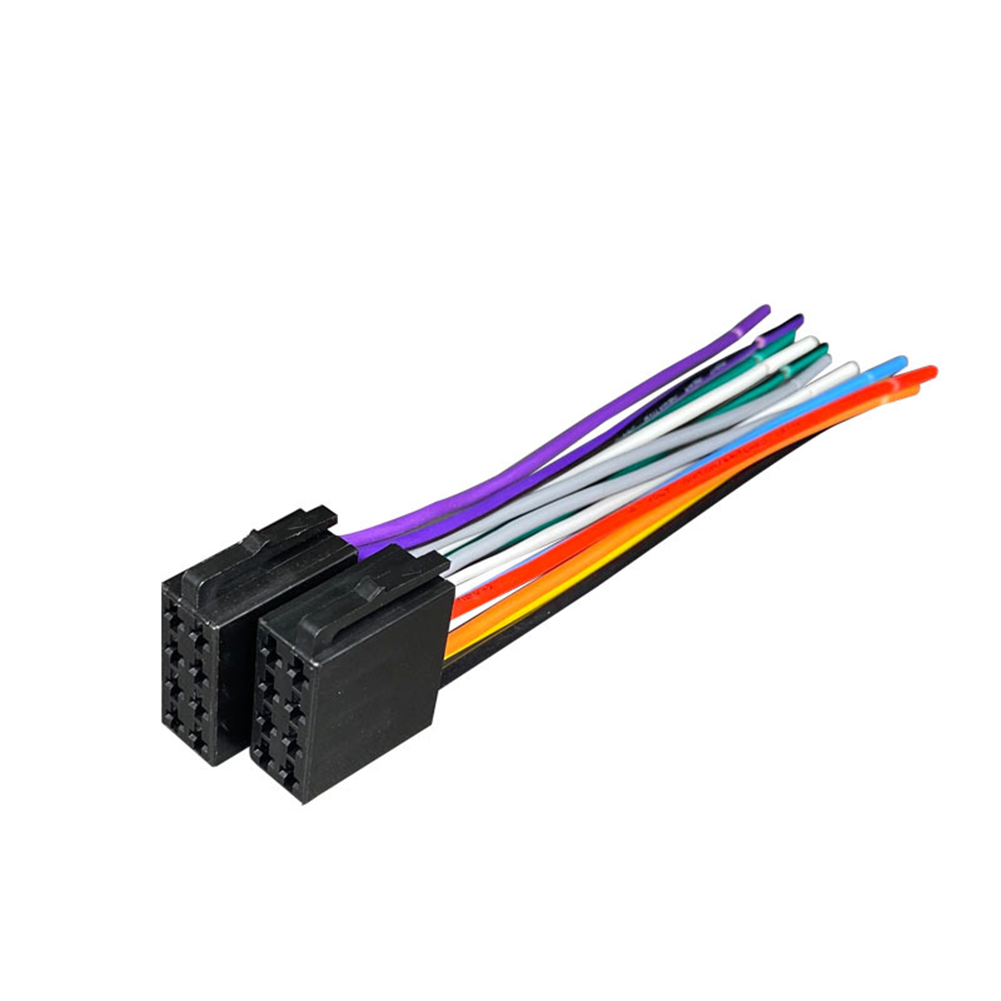 Adaptador de Cable ISO de Radio estéreo para coche, enchufe macho Universal ABS a conector hembra, arnés de cableado, accesorios para automóviles