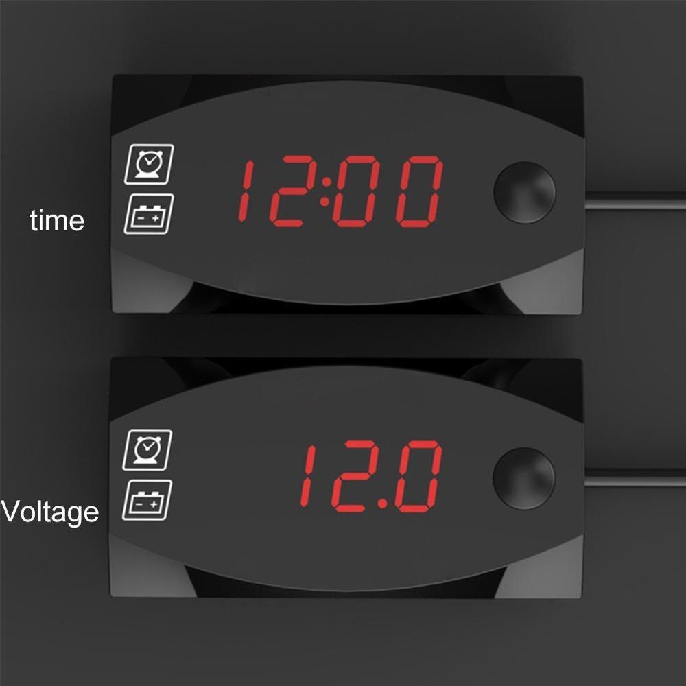 Pantalla Digital LED de 12V CC 6-30V, voltímetro a prueba de agua, para coche, barco y motocicleta, medidor de voltaje de voltios, Mini Panel de prueba