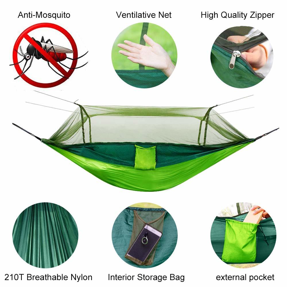 Rede de acampamento parachute mosquiteiro rede hammock portátil dupla pessoa pendurado dormir cama