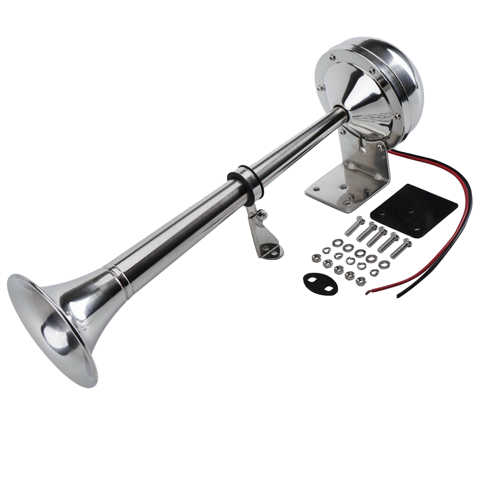 ALLREY-bocina eléctrica de acero inoxidable para barco, Trompeta única para velero, yate, camión, herramienta de advertencia, 12V/24V: Verde hierba / 12 V