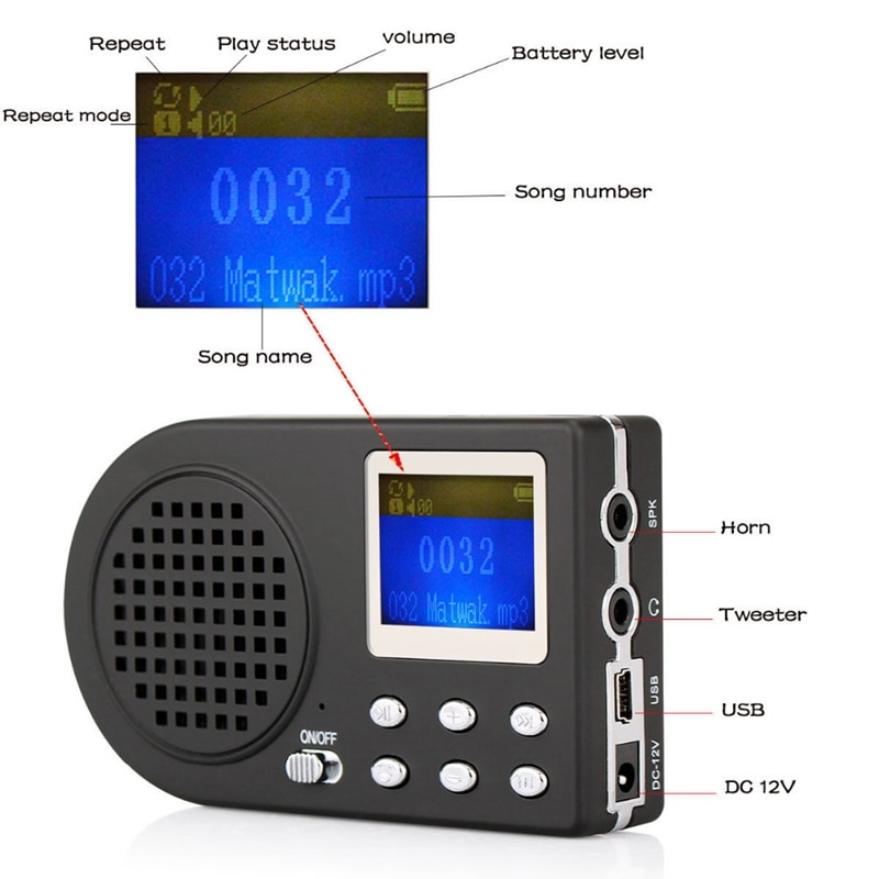Vogel Anrufer Mp3 Spieler Köder Klang Lautsprecher Drahtlose Eu Stecker