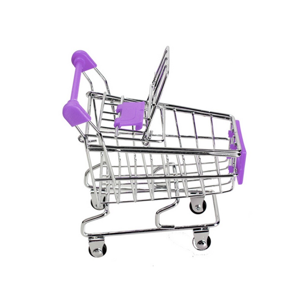 Baby Kids Simulation Mini Shopping Cart Toys Handcart Supermarket Storage Basket Trolley Toy