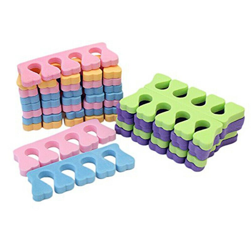 20Pcs Sponge Toes Separators Soft Foam Finger Toe Separators Spacer Manicure Orthotics Stretchers Align Correct Overlapping Toes