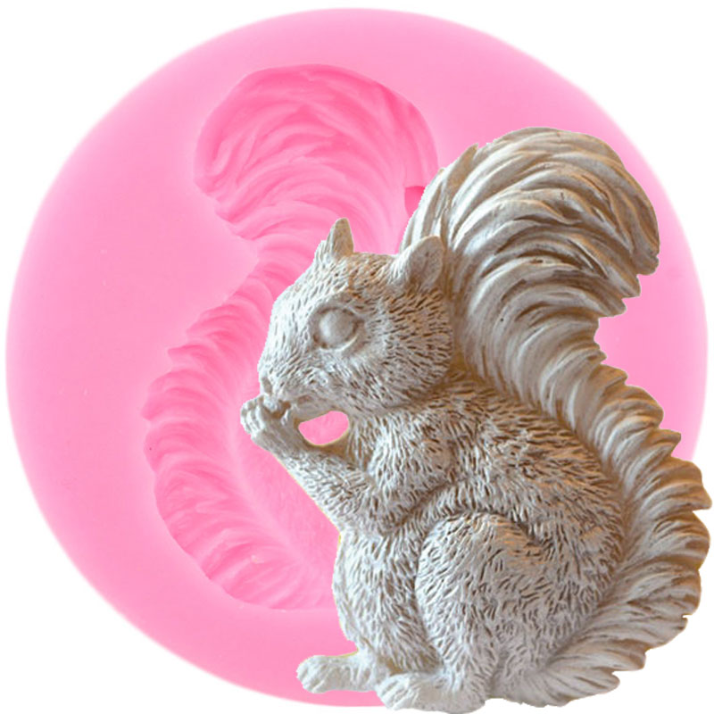 Eichhörnchen Eichel Silikon bilden Tiere Fondant Formen Cupcake Backen DIY Kuchen Dekorieren Werkzeuge Süßigkeit Tonne Schokolade Gumpaste Formen