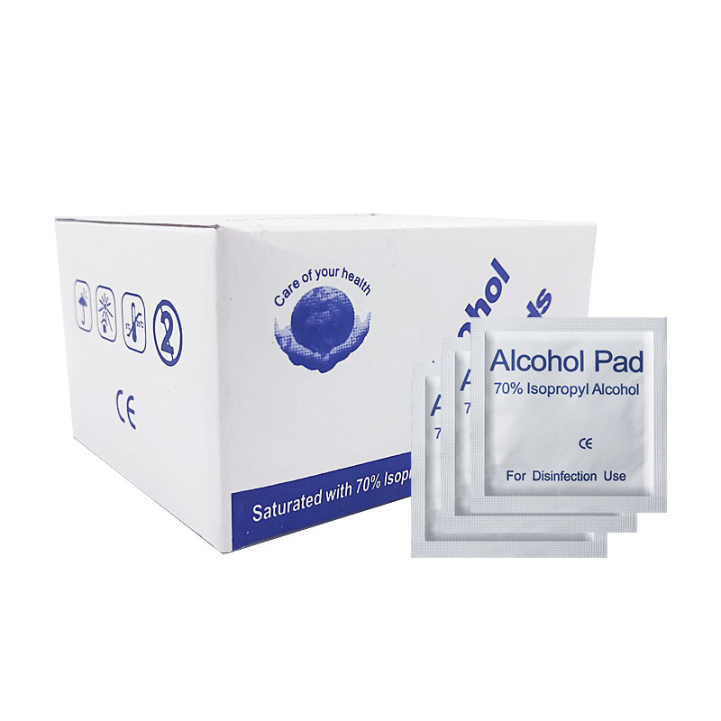 75% Alcohol Prep Pad Portable Disposable Single Use Mobile Phone Nail Art Decorations Cleaning Disinfection Scrubing Alcohol Pad