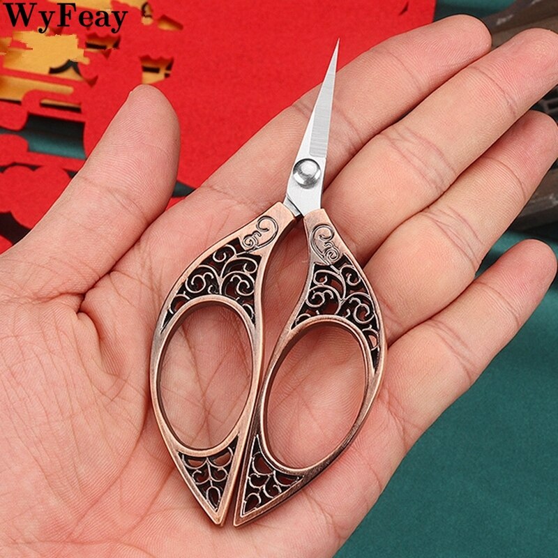 Stainless Steel Stitch Retro Classic Vintage Antique Fine Embroidery Cross-stitch Sewing Tailor Scissor Handicraft Fabric Shears