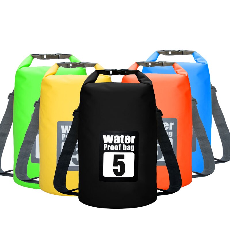 5L Waterdicht Waterdicht Dry Bag Sack Opslag Pack Pouch Zwemmen Kajakken Kanoën Rivier Trekking Vissen Dubbele Bandjes