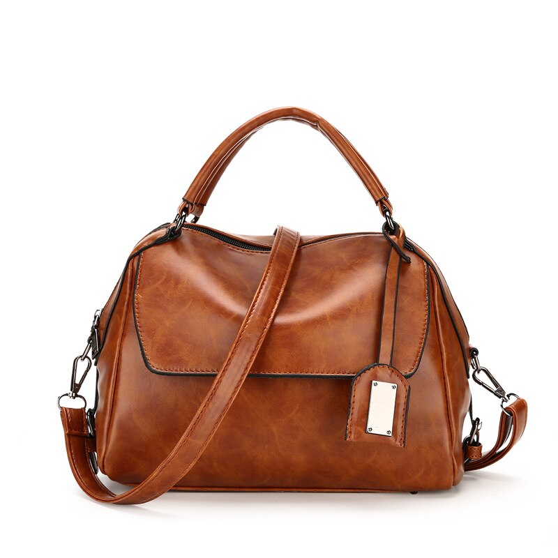 Oude Tang Luxe Schoudertassen Voor Vrouwen Pu Lederen Draagtas Dames Handtas Crossbody: Brown