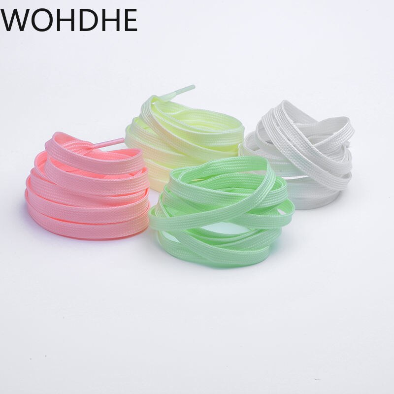 Fluorescencyjne sznurowadła nocne emitujące światło trampki płótno sznurowadło dla obu płci moda nowe sznurowadła buty sznurowadła struny