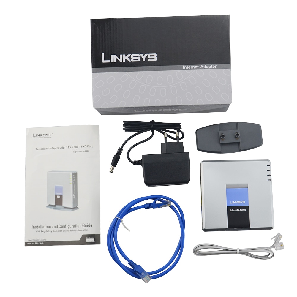 Fast UNLOCKED LINKSYS SPA3000 SPA 3000 VOIP FXS VoIP Phone Adapter voice IP phone adapter