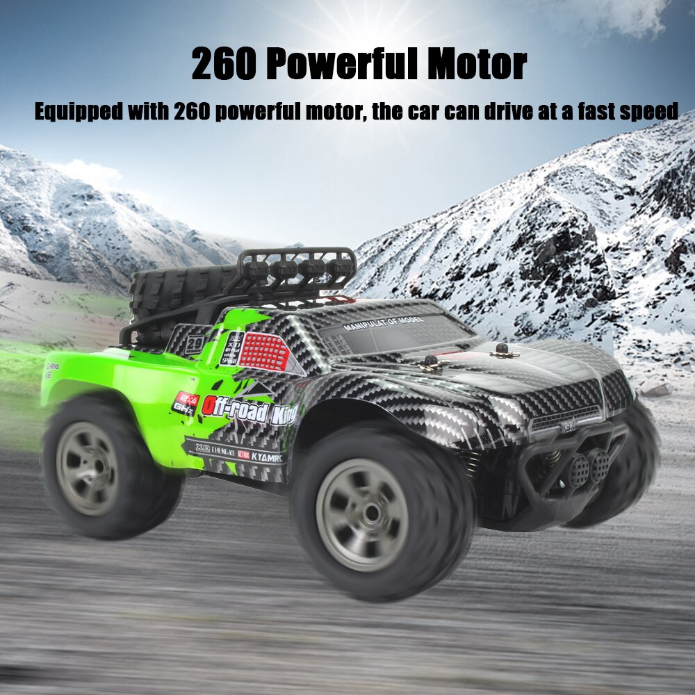 RC Auto 2.4 GHz 1:18 2WD PVC del corpo di Automobile Borsette RC Auto 18 km/h Off-Road King Auto per i principianti Giocattoli per I Bambini Grande Regalo Dei Capretti