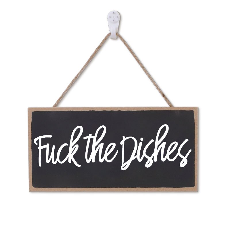 Funny Wood Sign Hanging Wall Art Decorative Funny Inappropriate Sign Bathroom Hanging Board Individuality Home Decor 11