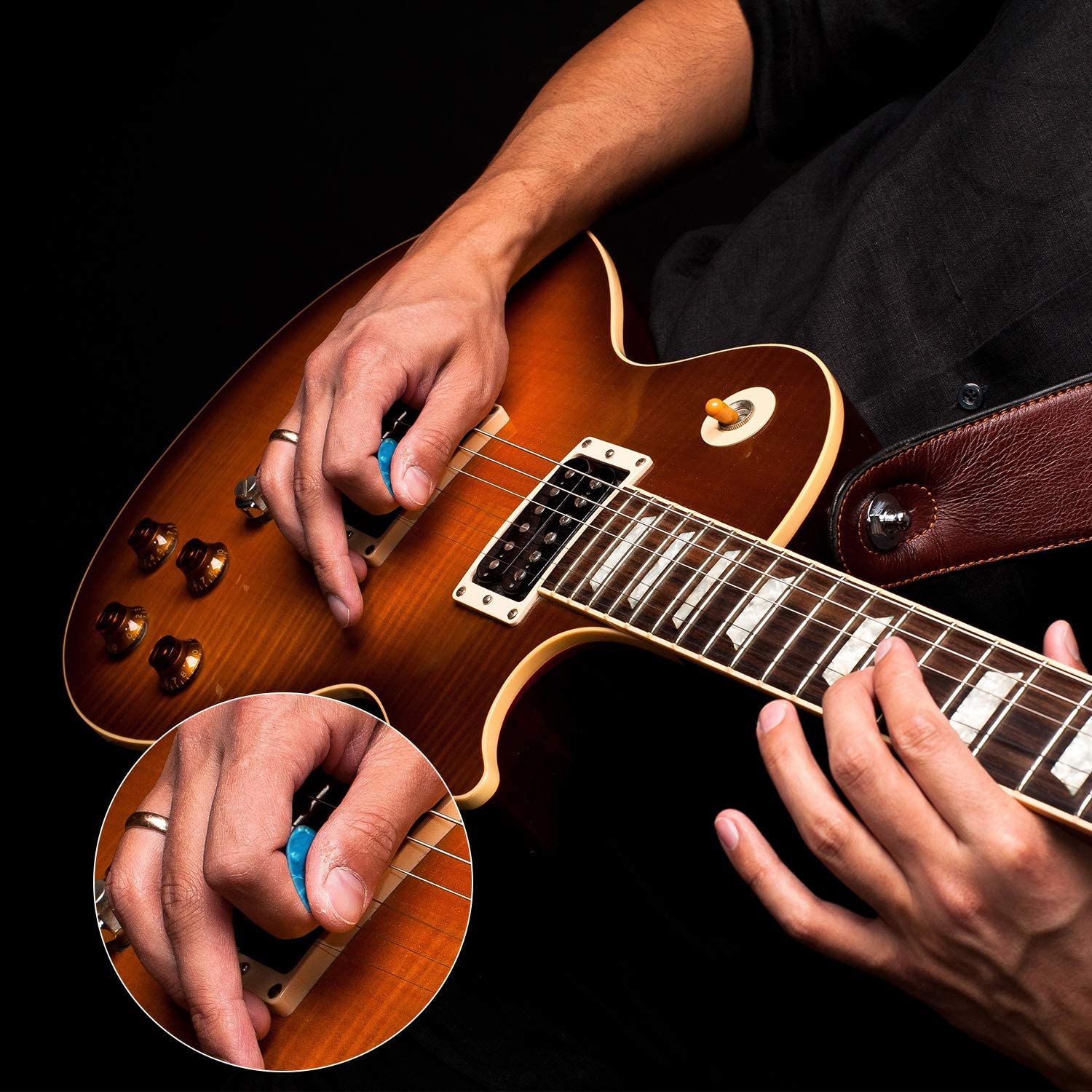 50 Stks/set Celluloid Gitaar Plectrum 20*0.46Mm 20*0.71Mm 10*0.96Mm Dikte Gitaar accessoires Met Doos Abs Plectrums