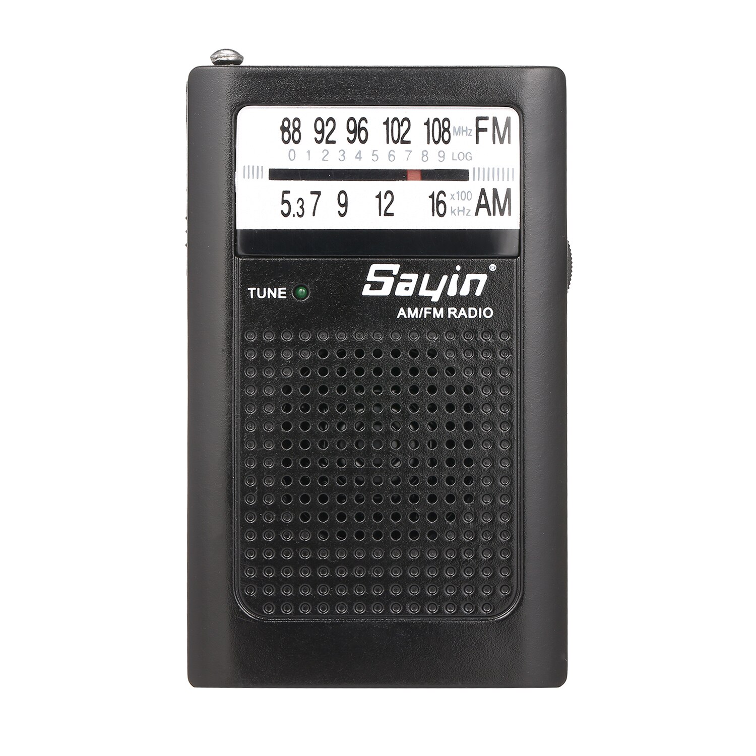 Mini AM FM Radio 2 Band Radio Receiver Portable Pocket Transistor Radio Built-in Speaker w/ Headphone Jack Telescopic Antenna: Default Title