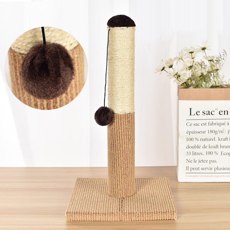 Cat Tree Sisal Rope Climbing Frame Cats Scratching Post Detachable Cat Scratcher Board Plush Toys For Cats Kitten Grinding Claw