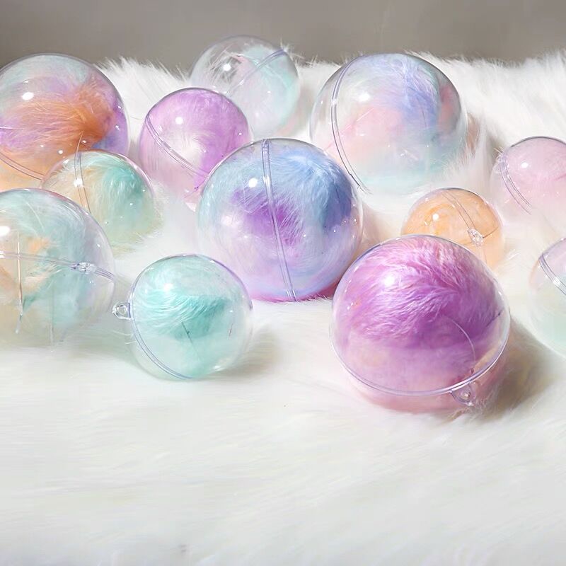 10pcs 4-20cm Clear Plastic Fillable Ornament Ball For Christmas Wed Party Packaging Boxes Home Decor Fillable Ball Ornament