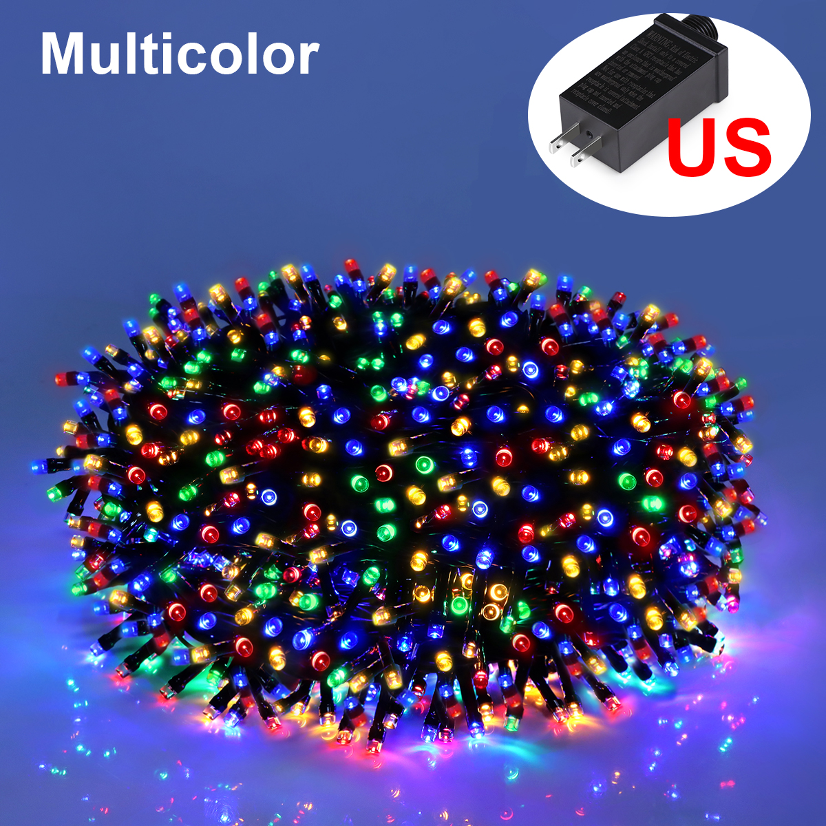 328FT-33FT LED String Christmas Light 100-1000 Lights Outdoor Waterproof Fairy Garland Lights Party Halloween Decorations Lights: forest green / 6-10W