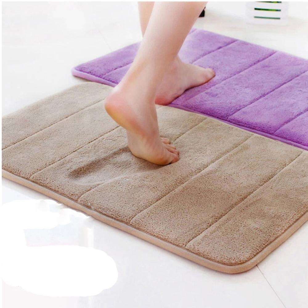 40-60cm Water Absorption Rug Bathroom Mat Shaggy Memory Foam Bath Mat Set kitchen Door Floor Mat Carpet For Toilet Non Slip L*5