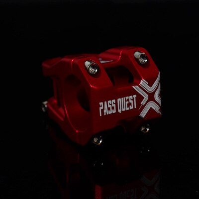 Pass quest haste de bicicleta mountain bike, haste de liga de alumínio 0 graus l: 40mm, acessórios de hastes de bicicleta mtb ultraleve, peça de ciclismo: Vermelho