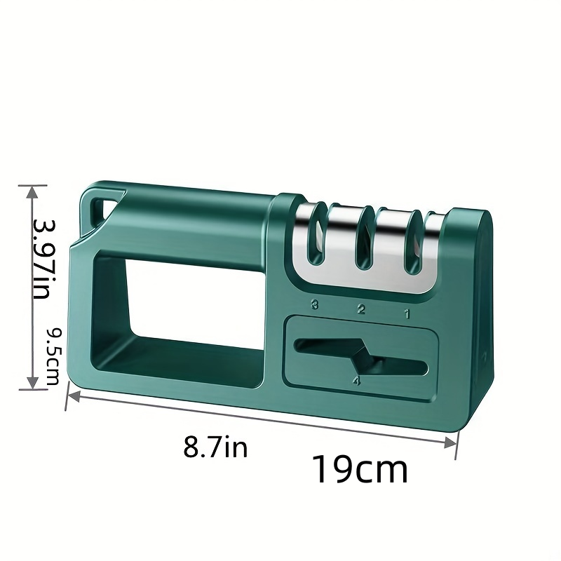 1pc Four-in-One Diamond Knife Sharpener - Quick and Easy Sharpening for Kitchen Knives, Scissors, and Blades