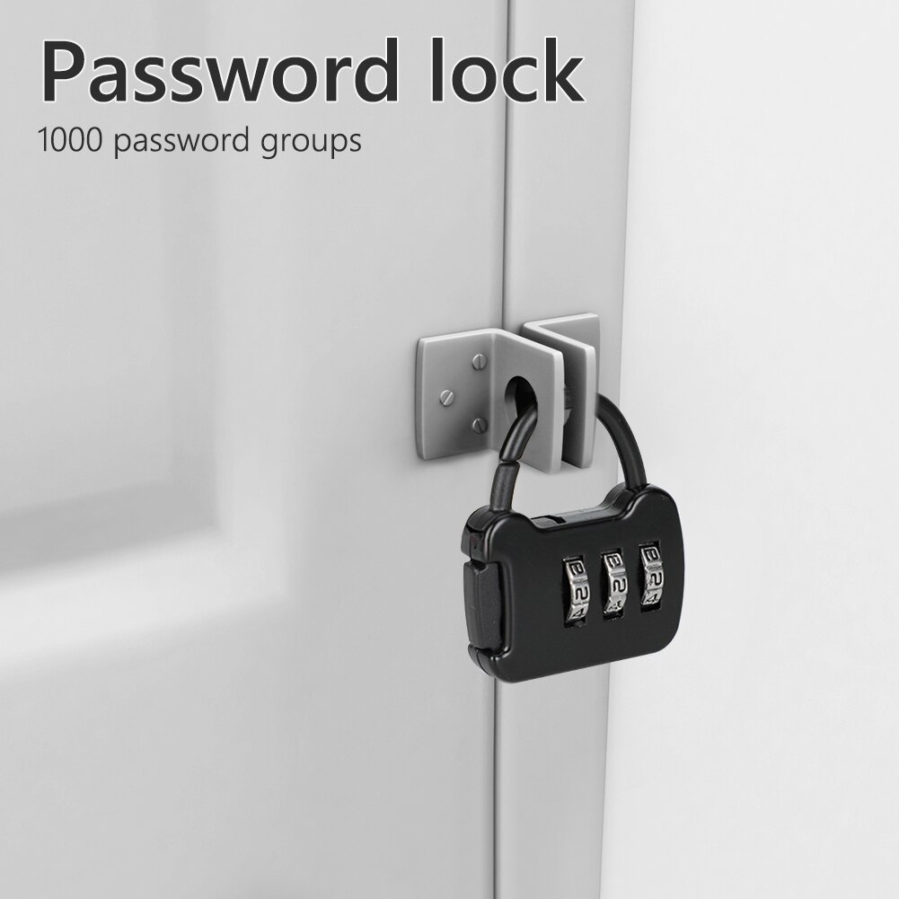 Zinklegering 3 Cijferige Code Combinatie Password Lock Draagbare Reizen Mini Uitvoering Bagage Case Rugzak Lock Hangslot