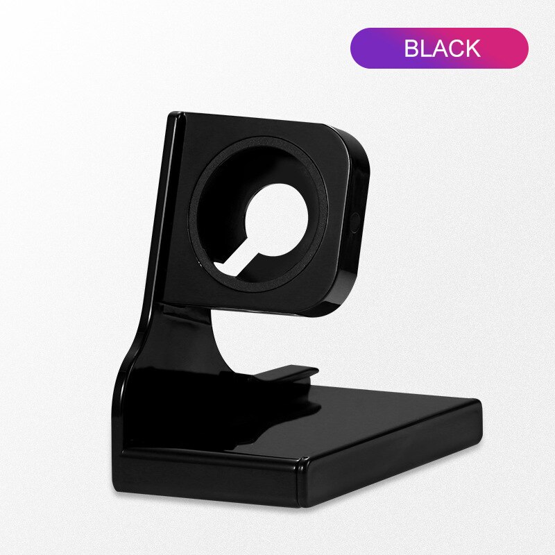 Wireless Smart Watch Charger plastic Bracket For Apple Smart Watch Wireless Watch Charger Base For Apple-Watch Series 6/5/4/3/2: Black