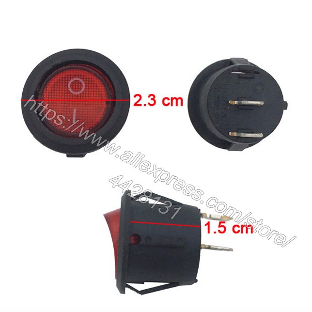 Interruptor de botón de coche eléctrico para niños, interruptor de encendido, alta velocidad/baja velocidad, manual/rc y interruptor de autoreinicio para coche de bebé: 2 foot switch