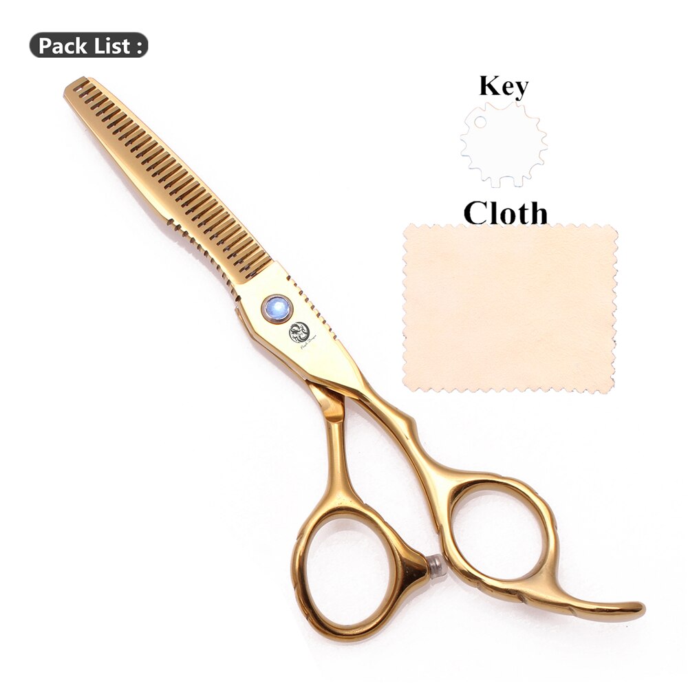 Lila Drachen 6 "JP Stahl Friseur einstellen Haarschnitt Ausdünnung Schere Haar Schneiden Schere Barbier Schere 1011# Gold: 1011 Jin T-6N
