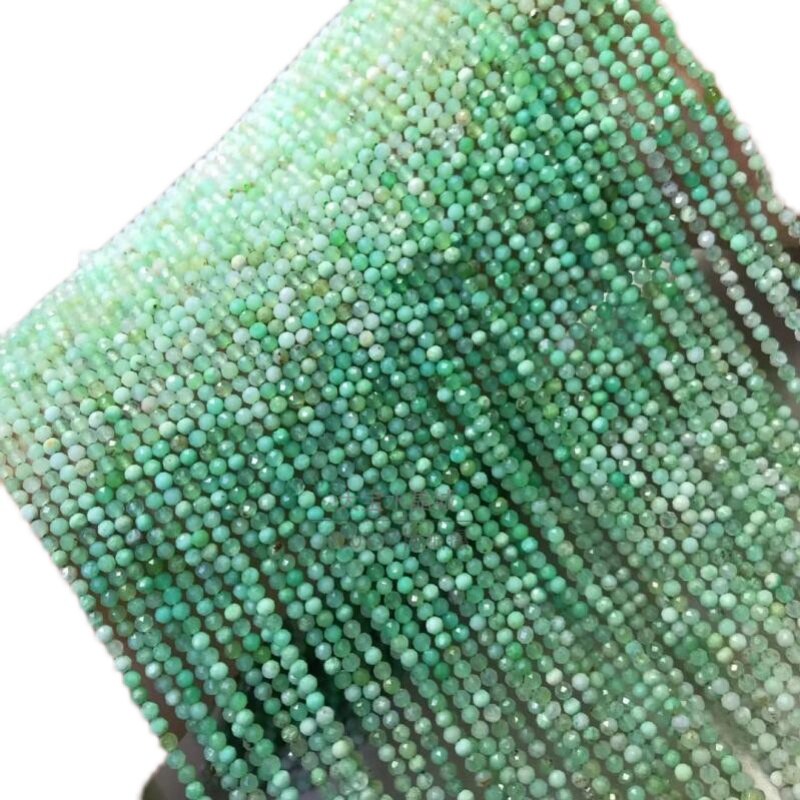 Losse Kralen Ronde Facet Gradiënt Kleur Groen Australië Jade 2/3Mm Voor Diy Sieraden Ketting 36Cm