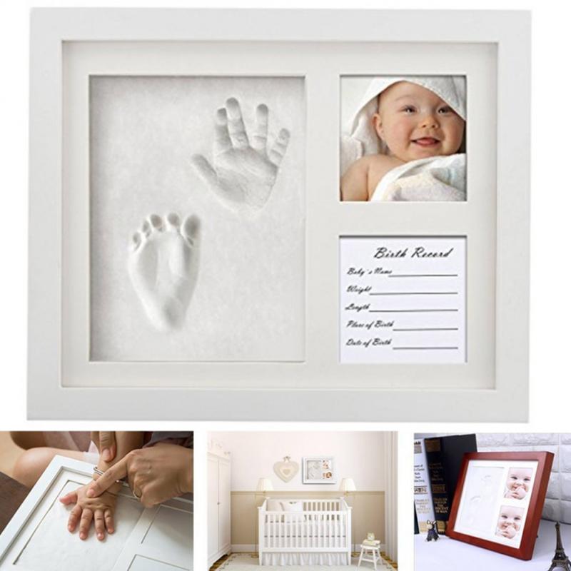 Pasgeboren Baby Handafdruk Footprint Kit Casting Baby Baby Diy Niet-giftig Souvenirs Opdruk Zachte Klei Stempelkussen Voor Baby