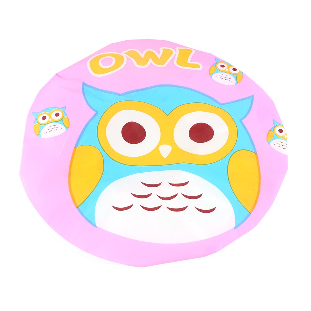 Shower Caps Bathroom Products Waterproof Cute Cartoon Animal Shower Hat Lace Elastic Band Bath Hair Caps Owl Elephant Panda: Owl